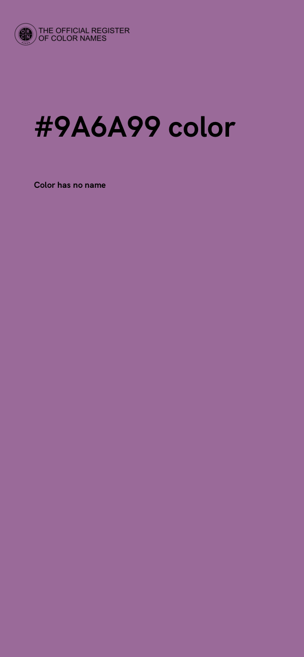 #9A6A99 color image