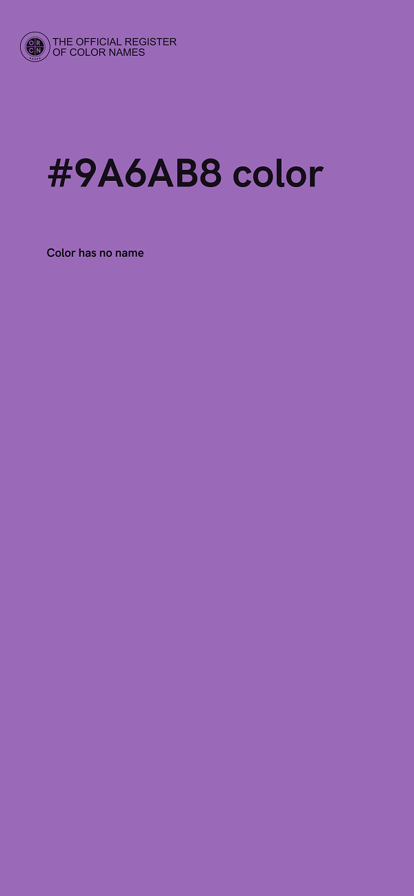 #9A6AB8 color image