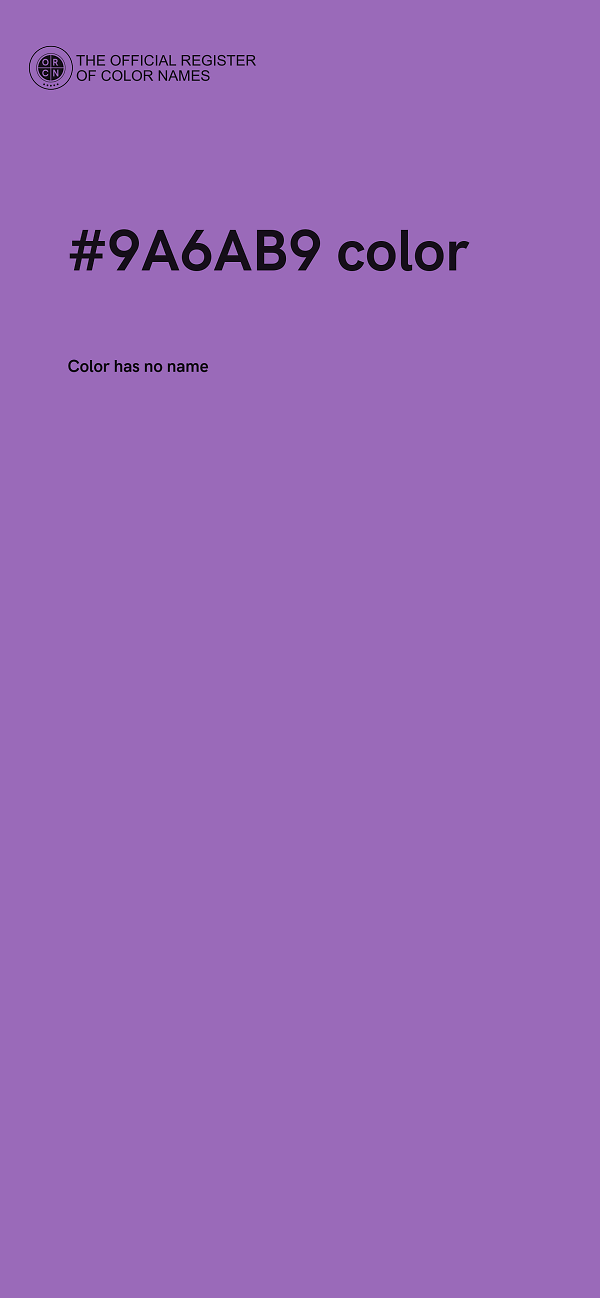 #9A6AB9 color image
