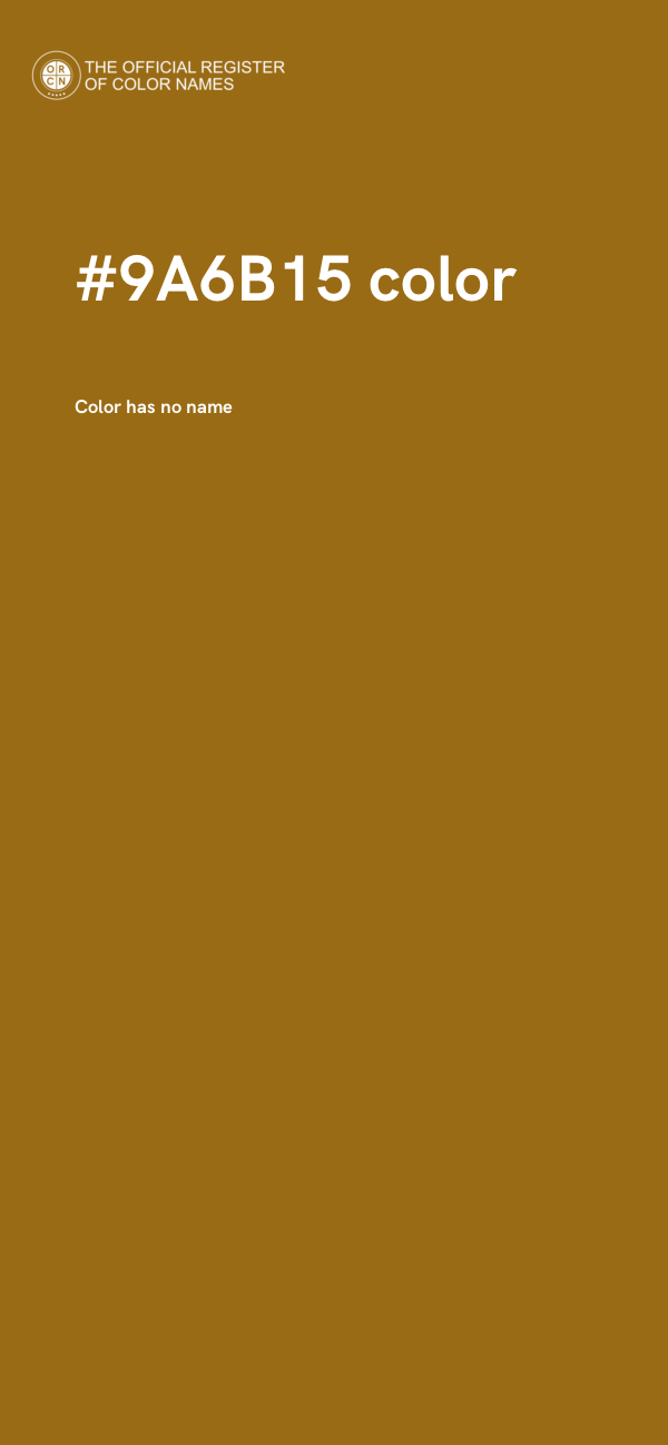 #9A6B15 color image