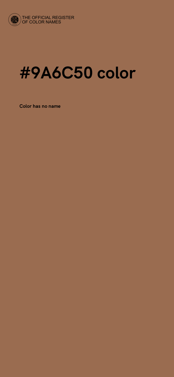 #9A6C50 color image