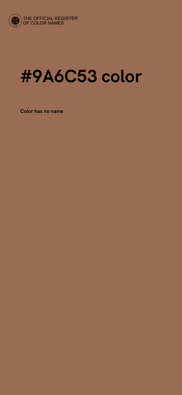 #9A6C53 color image