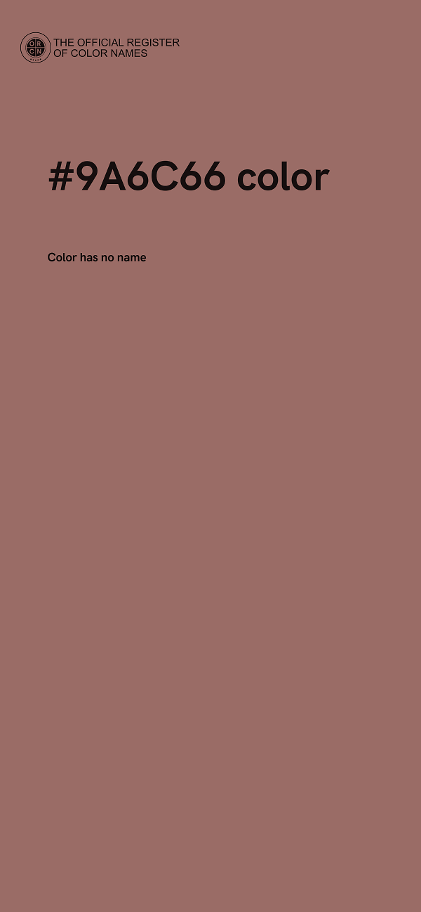 #9A6C66 color image