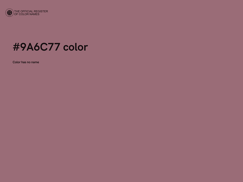 #9A6C77 color image
