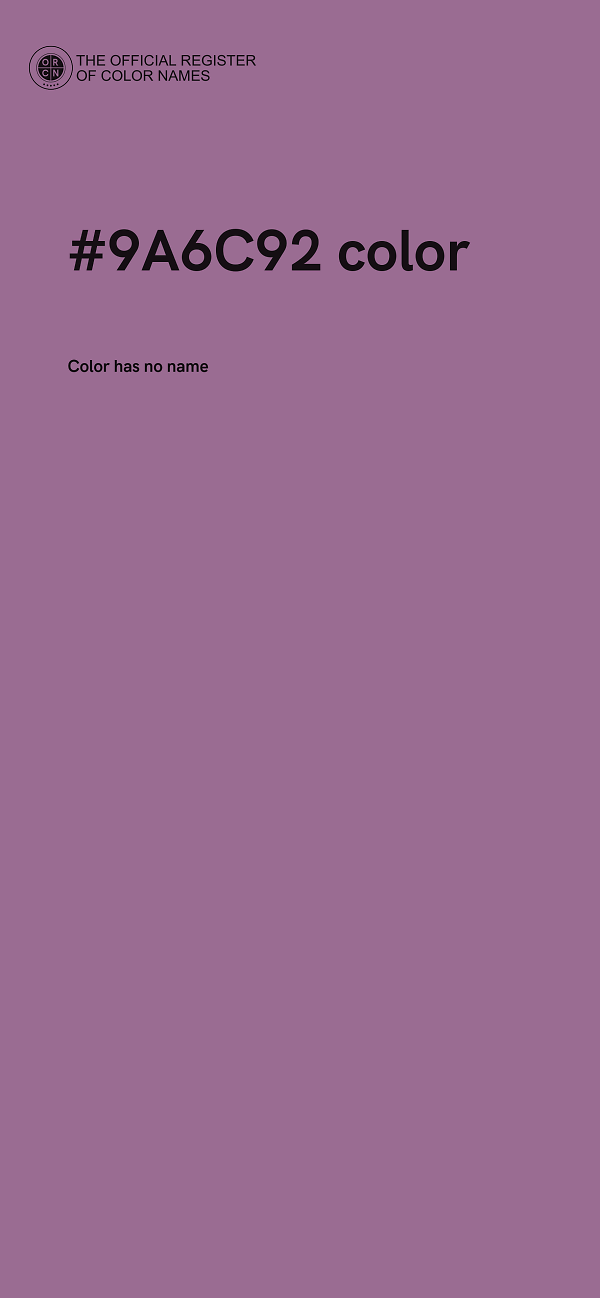 #9A6C92 color image