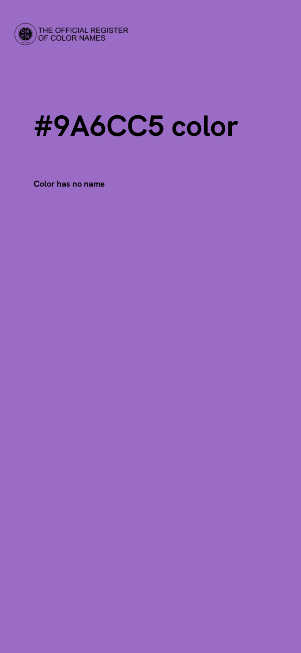 #9A6CC5 color image