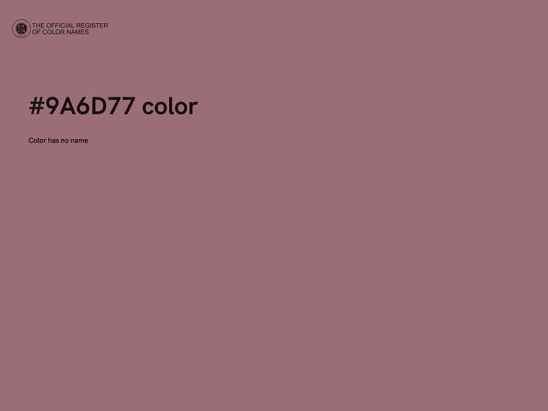#9A6D77 color image