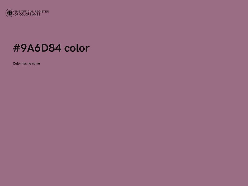 #9A6D84 color image