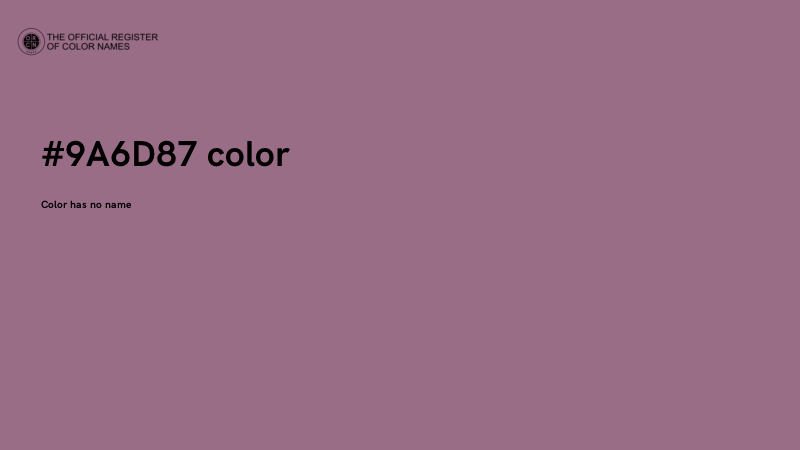 #9A6D87 color image