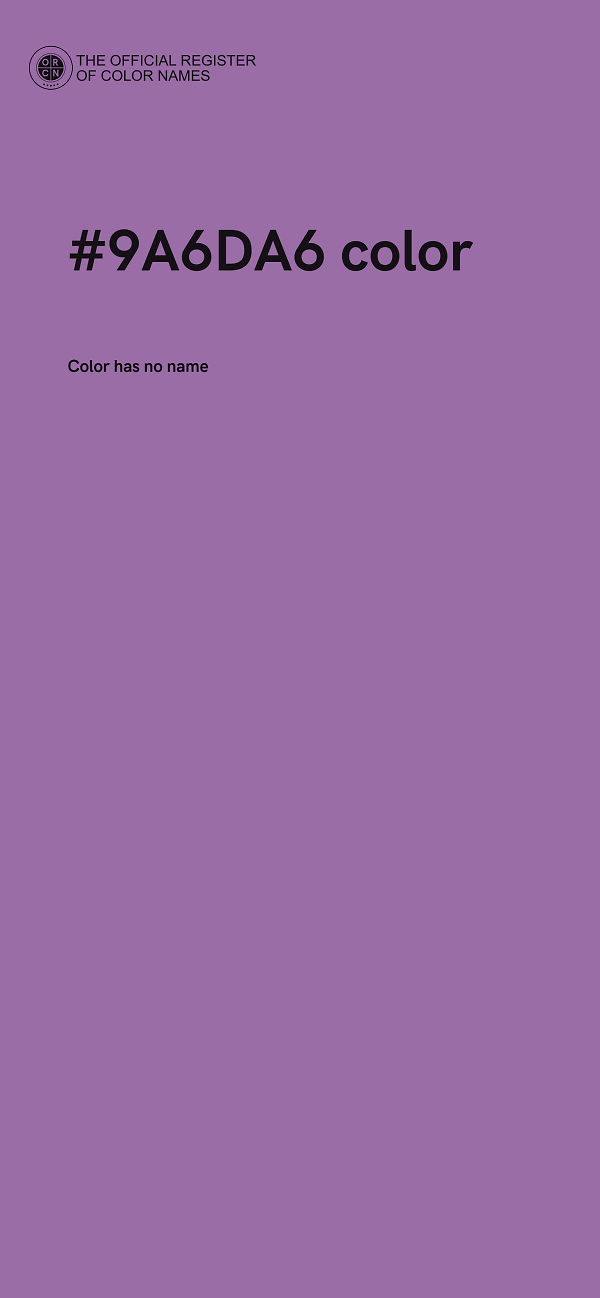 #9A6DA6 color image