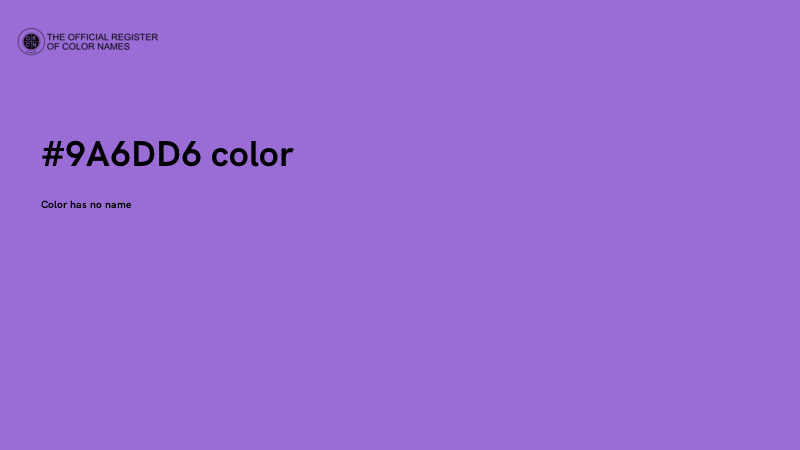 #9A6DD6 color image