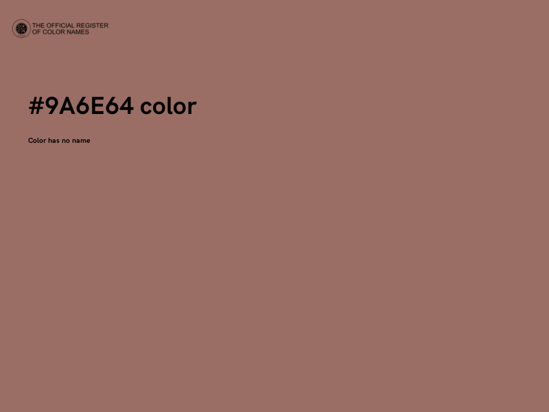 #9A6E64 color image