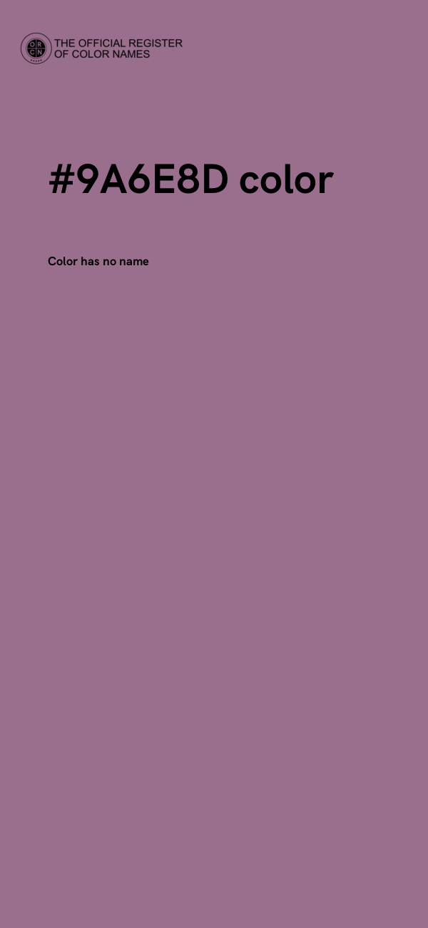 #9A6E8D color image