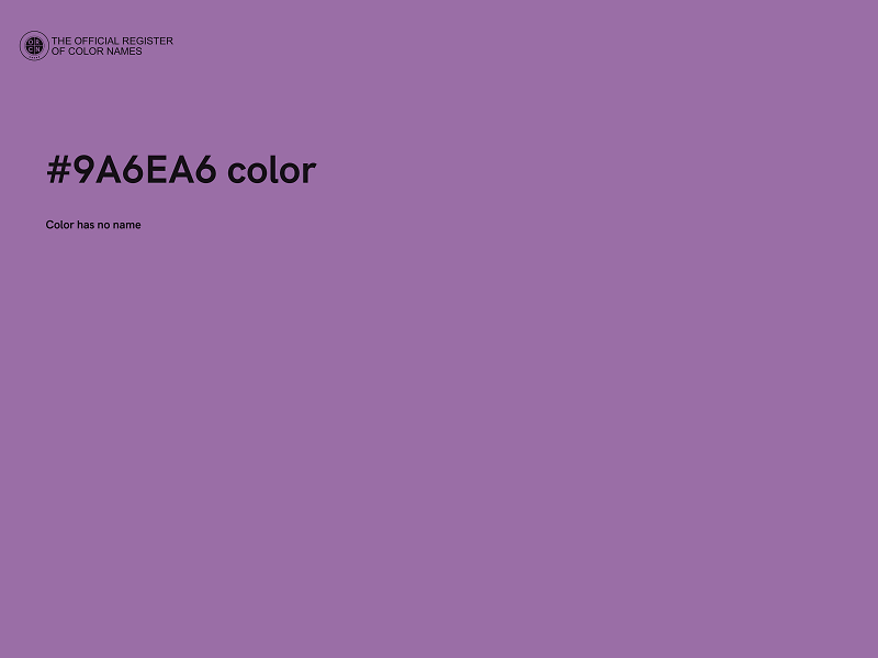 #9A6EA6 color image