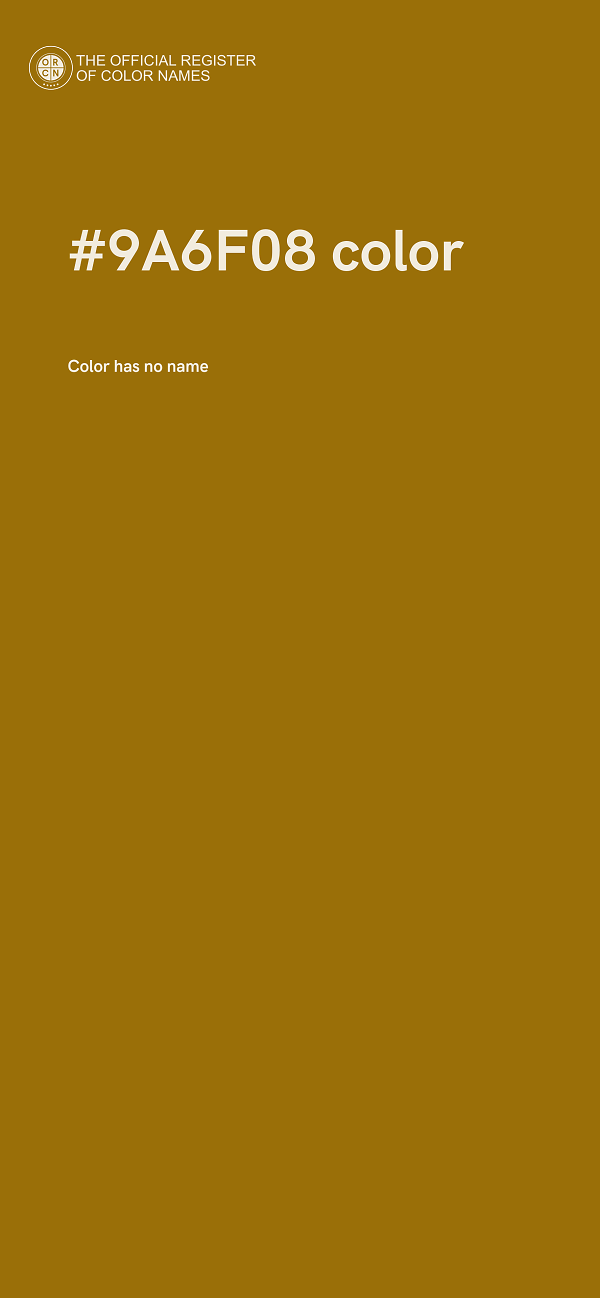 #9A6F08 color image