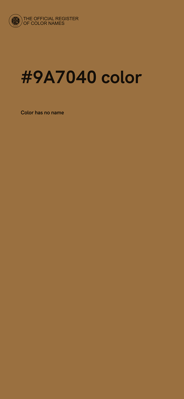 #9A7040 color image