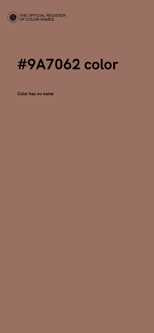 #9A7062 color image