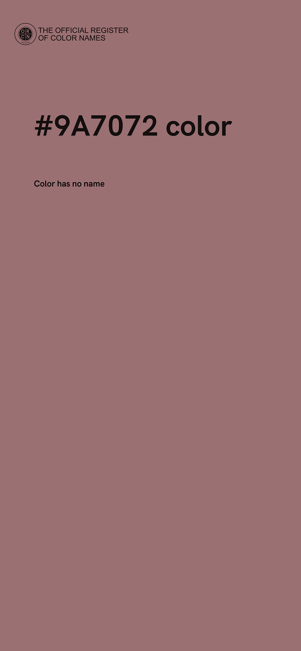 #9A7072 color image