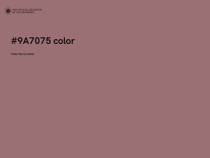 #9A7075 color image