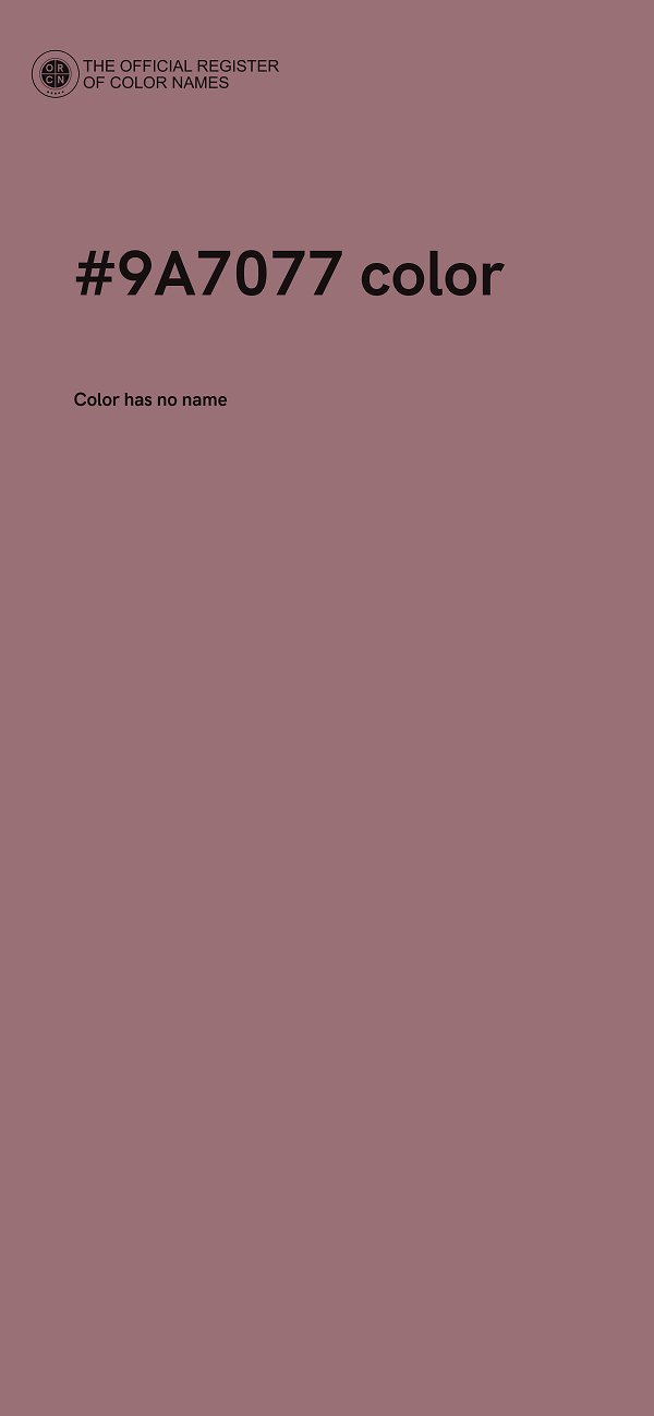 #9A7077 color image