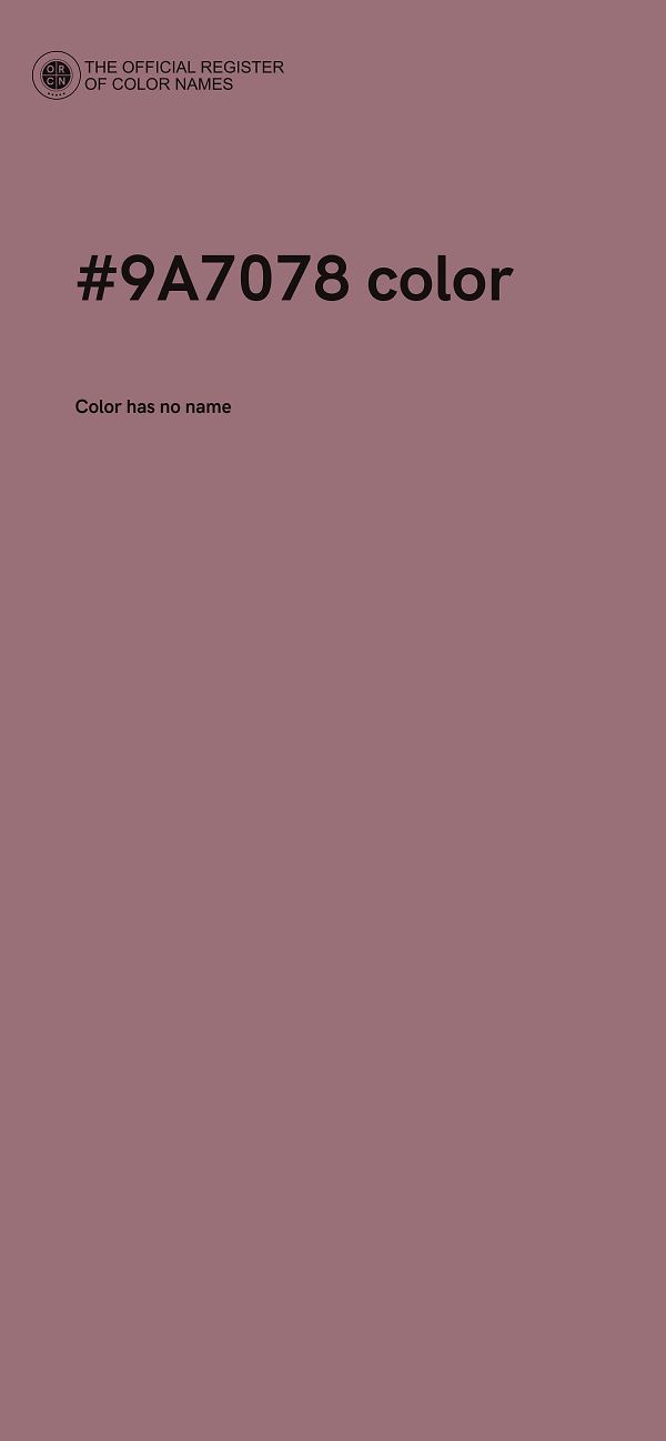 #9A7078 color image