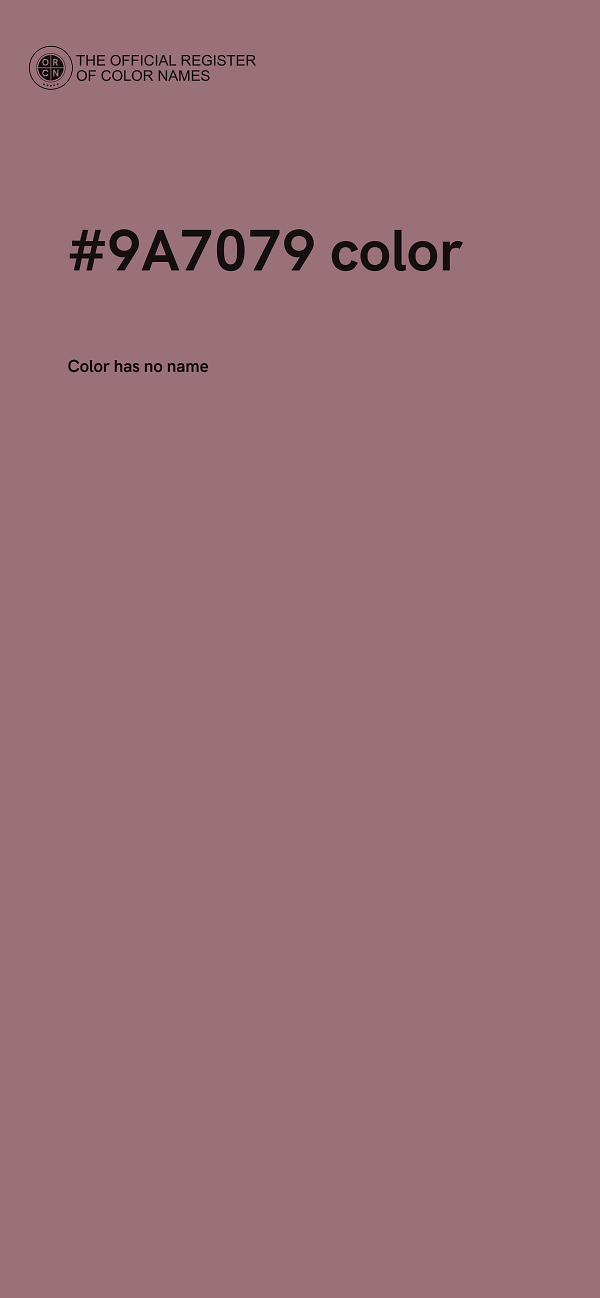 #9A7079 color image