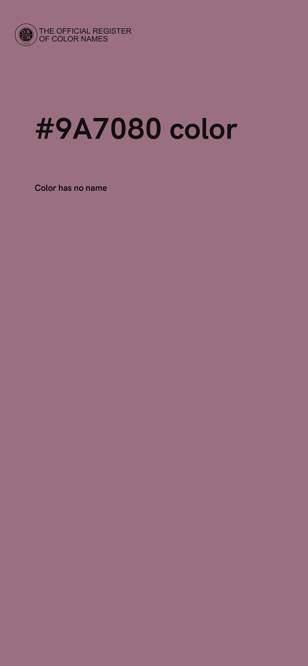 #9A7080 color image