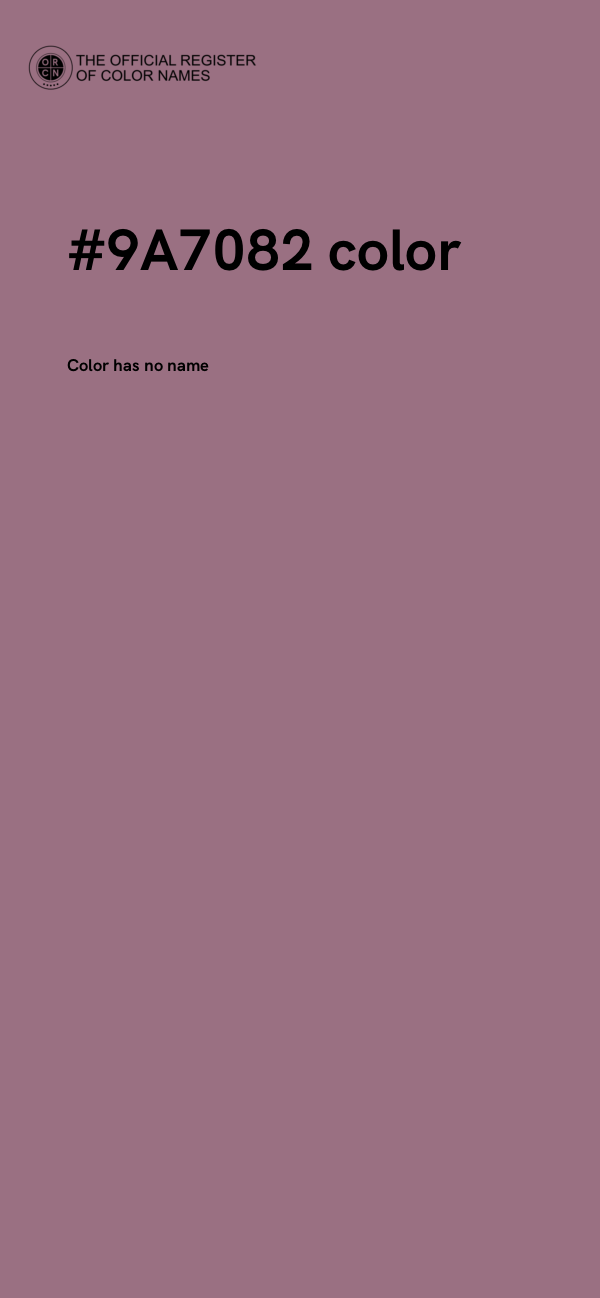 #9A7082 color image