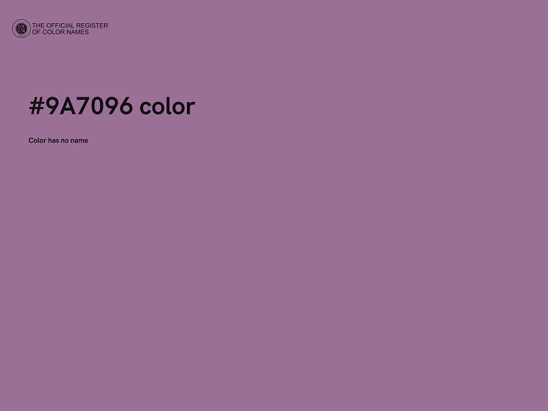 #9A7096 color image