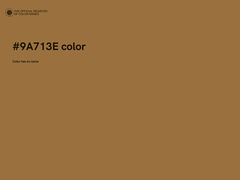 #9A713E color image