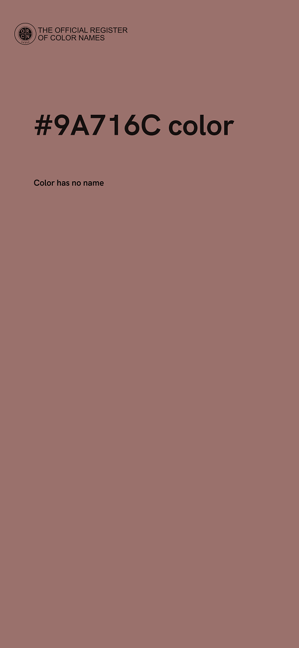 #9A716C color image