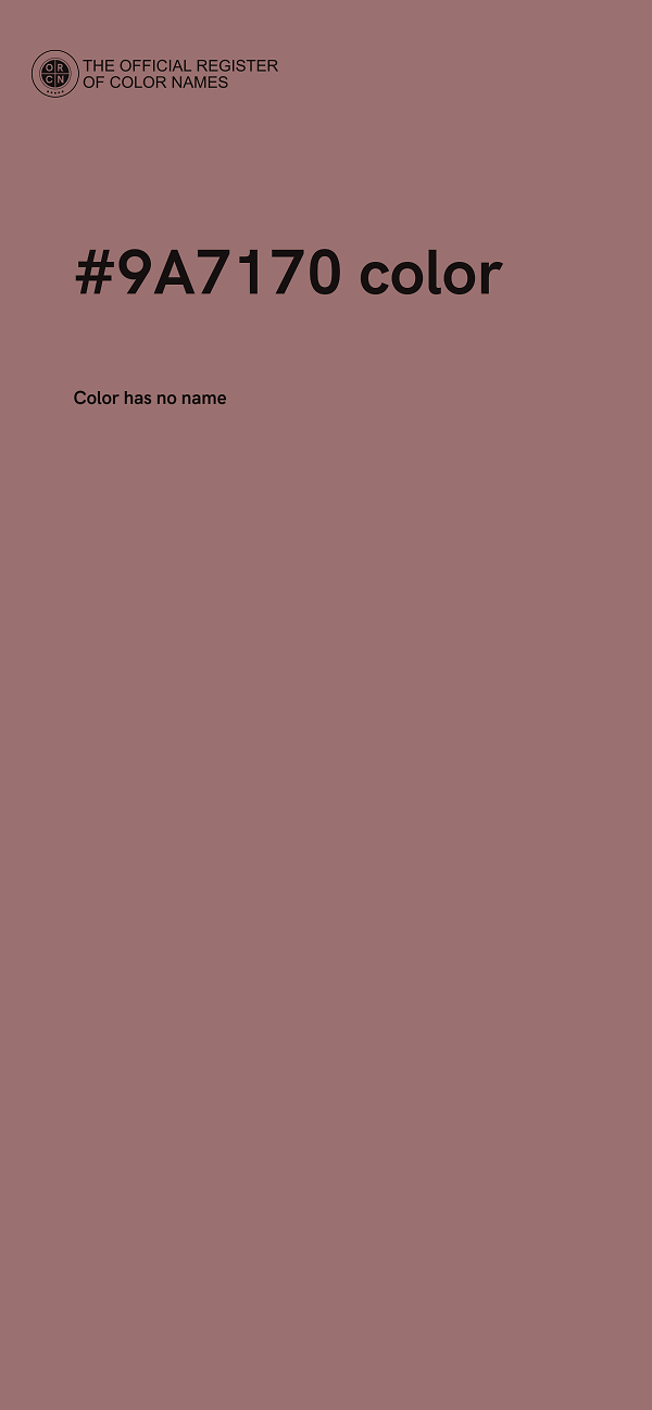 #9A7170 color image