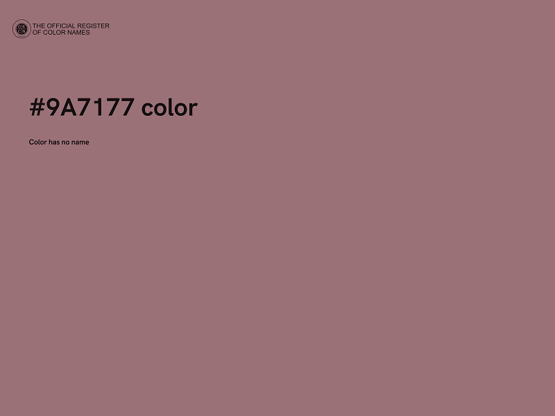 #9A7177 color image