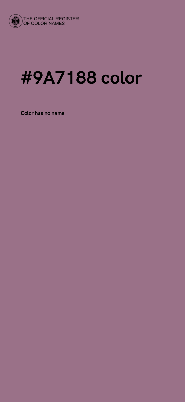 #9A7188 color image