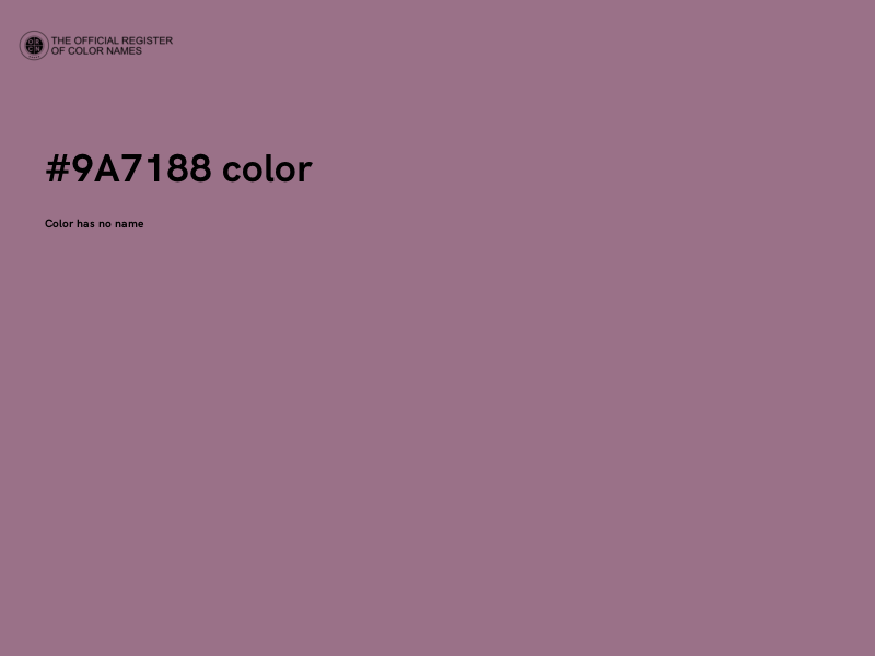 #9A7188 color image