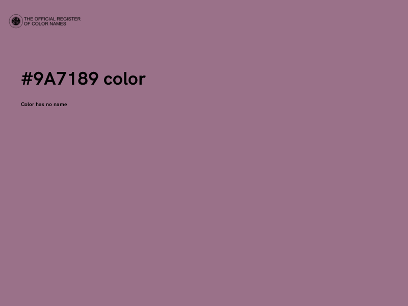 #9A7189 color image