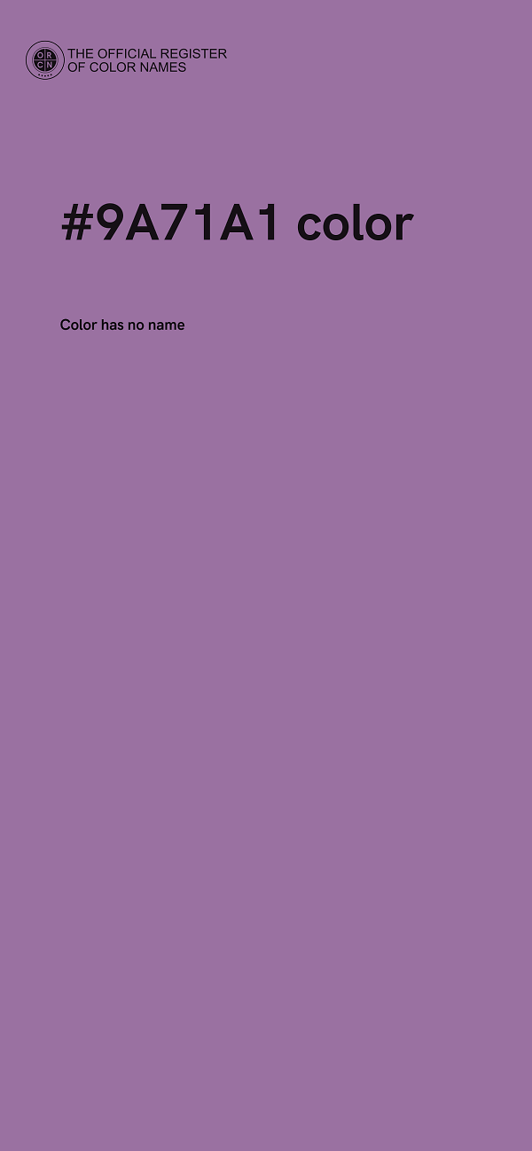 #9A71A1 color image