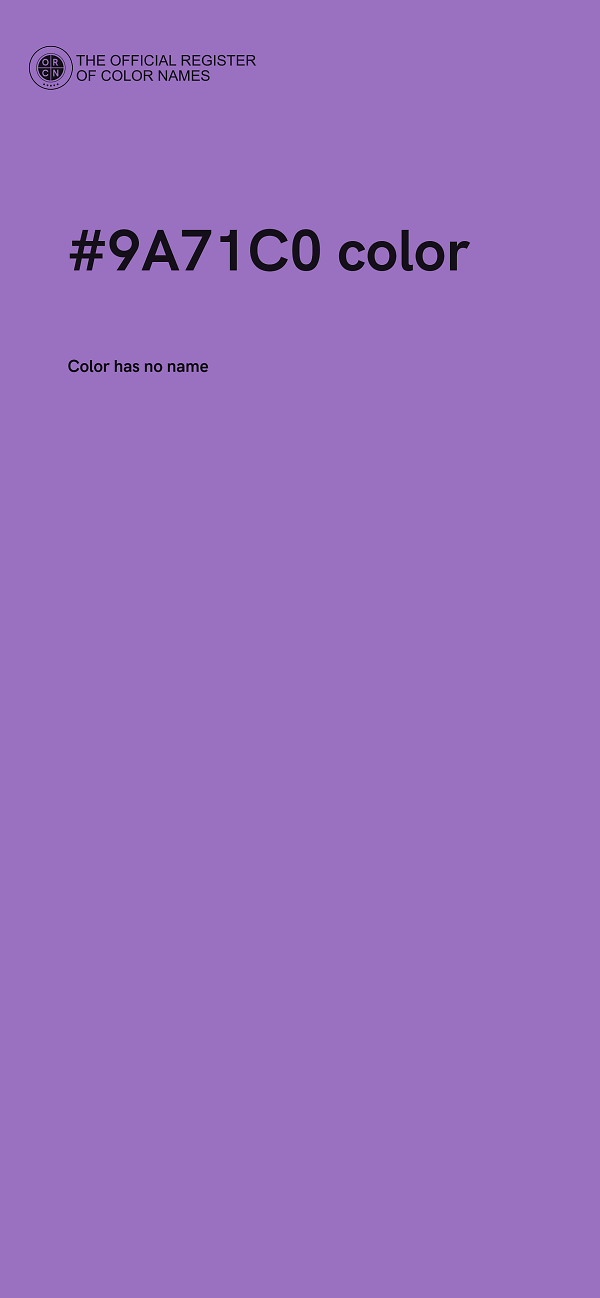#9A71C0 color image