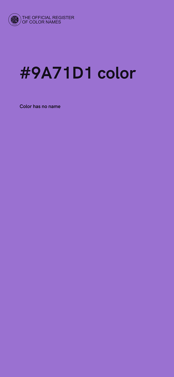 #9A71D1 color image
