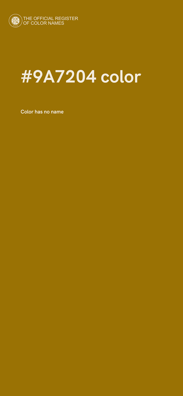 #9A7204 color image