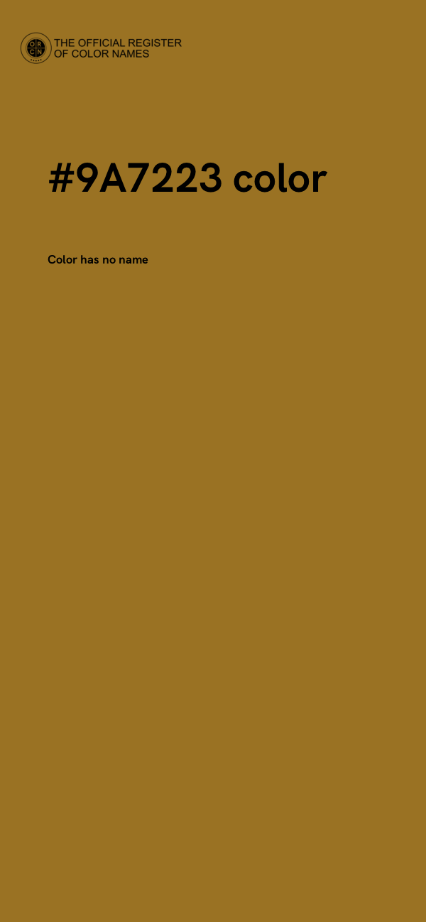 #9A7223 color image