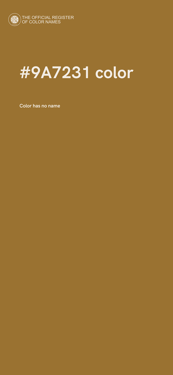 #9A7231 color image