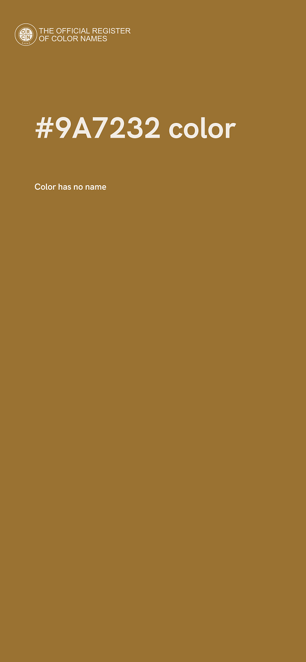 #9A7232 color image