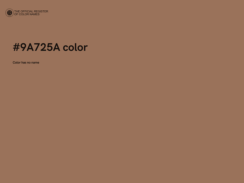 #9A725A color image