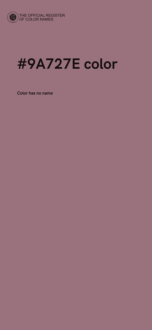 #9A727E color image