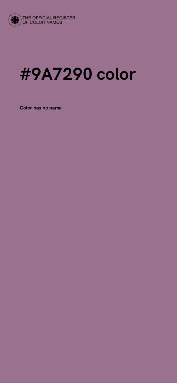 #9A7290 color image
