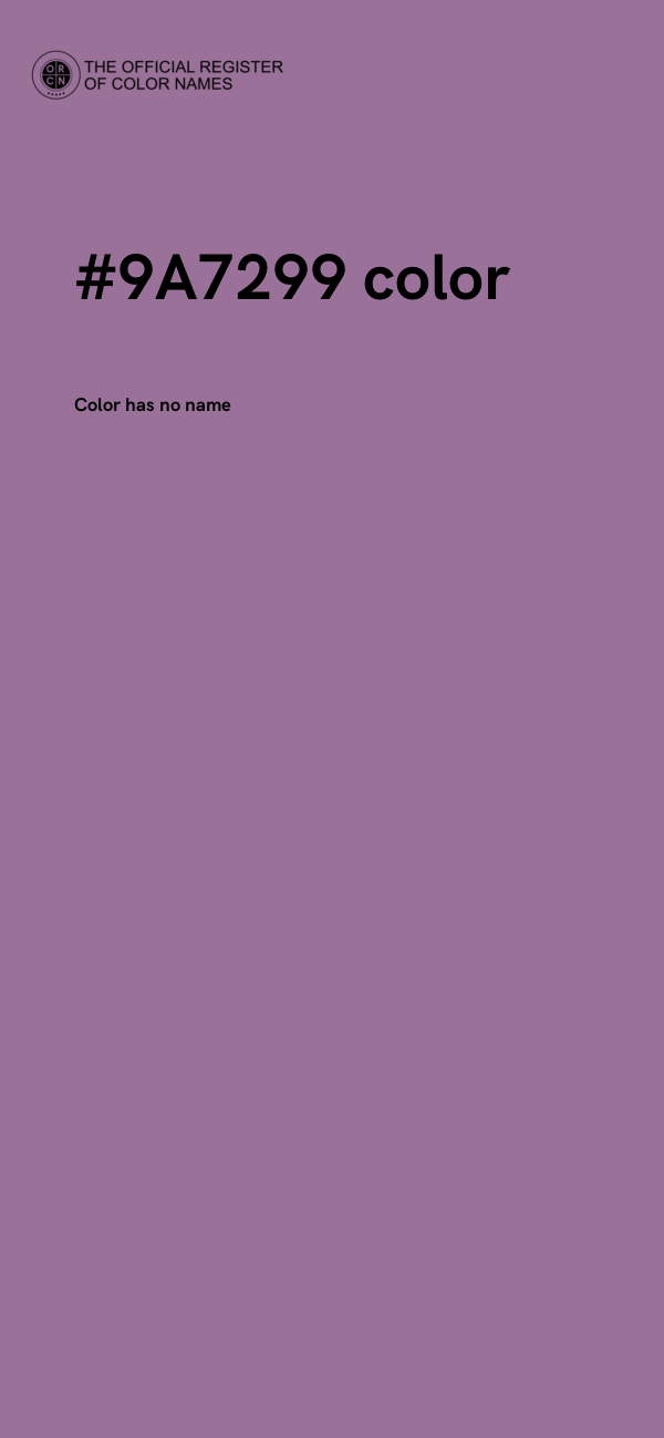 #9A7299 color image