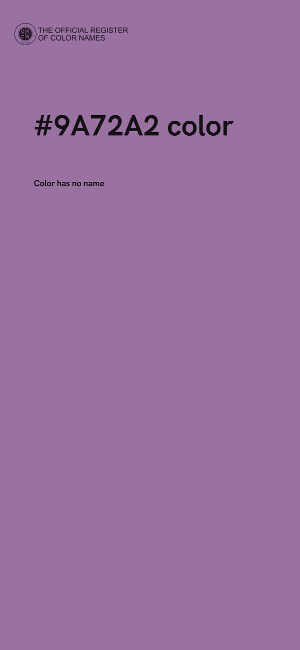 #9A72A2 color image