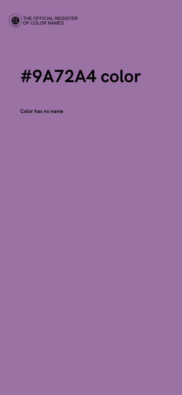 #9A72A4 color image