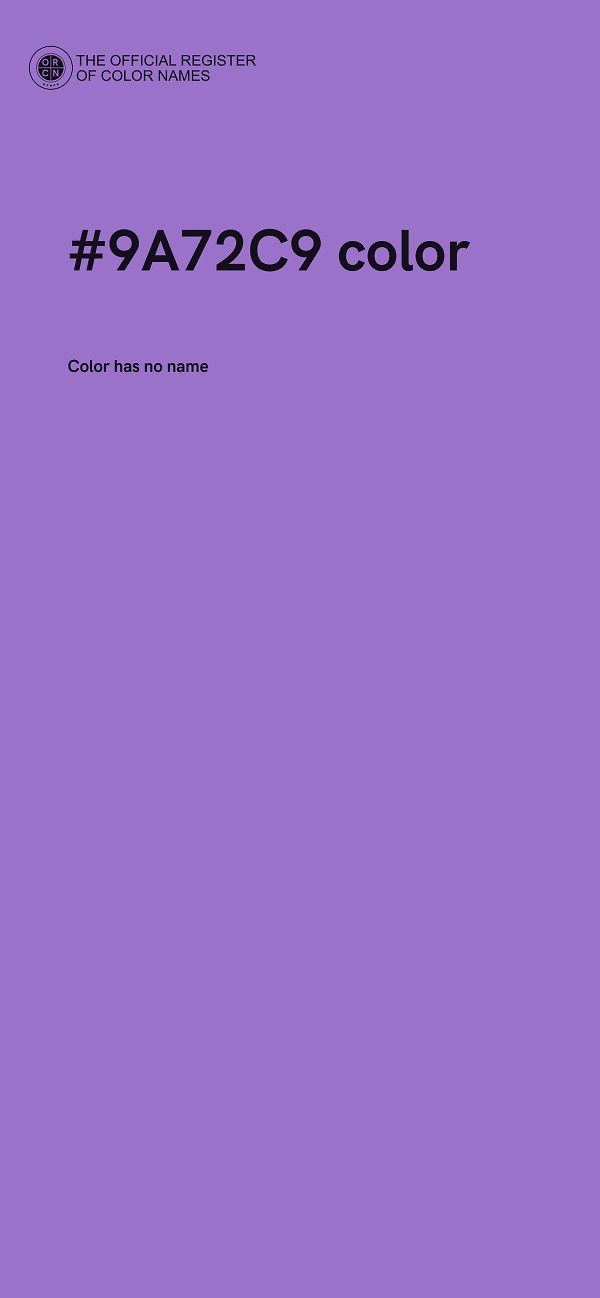 #9A72C9 color image